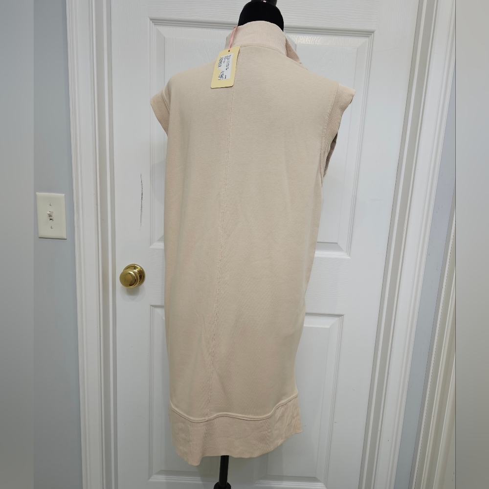 Entro, Women's Size Small Sleeveless Beige Zip-Up Dress, NWT - Picture 4 of 11